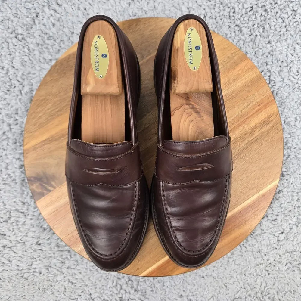 J. Crew Mens 9D Ludlow Brown Leather Casual Lifestyle Office Daily Penny Loafer